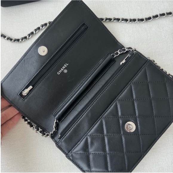 Chanel wallet on chain / woc in lambskin - Picture 3 of 3